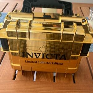 Limited Edition Invicta Collectors Gold Storage watch Case Box